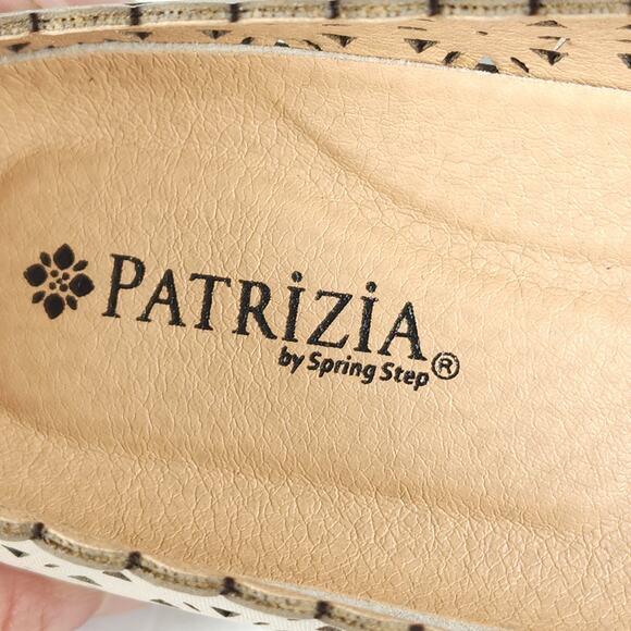 Patrizia by Spring Step Women's EU41 US10-10,5 Beige Perforated Slip On Loafers - Picture 14 of 14